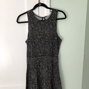 Black and white speck dress
